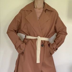 ZARA Basic Trench Coat | Brick Peach | Size SMALL